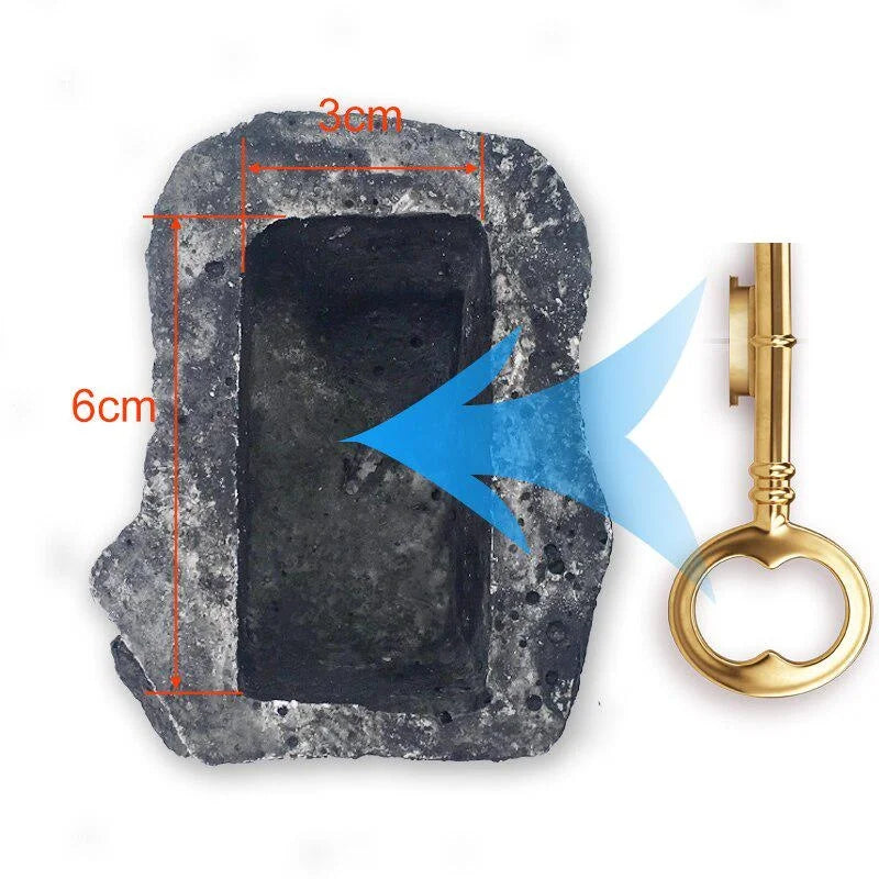 Realistic Rock Key Hider – Outdoor Garden Secret Safe for Spare Keys