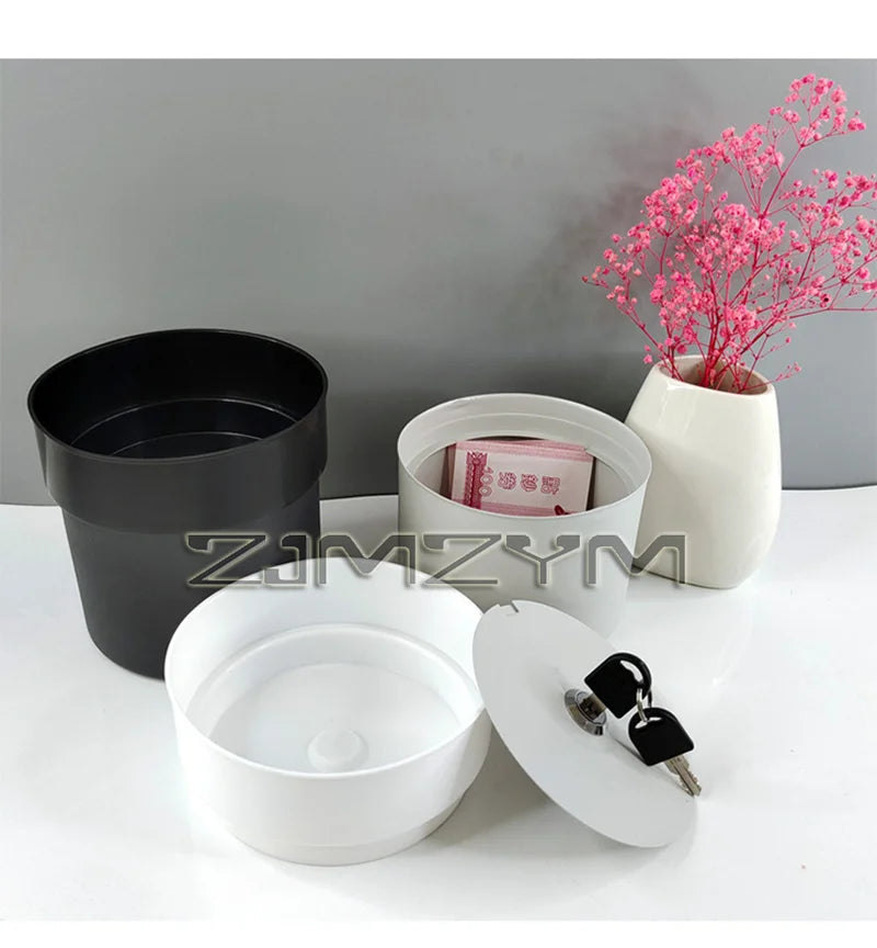 Large Flower Pot Hidden Safe – Secret Stash Box for Keys, Cash, Jewelry & Valuables – Discreet Security Storage