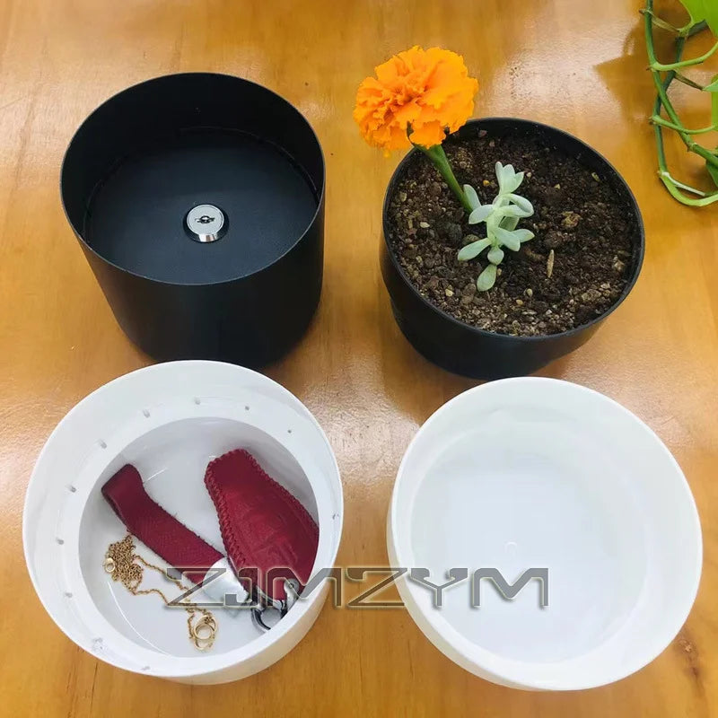 Large Flower Pot Hidden Safe – Secret Stash Box for Keys, Cash, Jewelry & Valuables – Discreet Security Storage