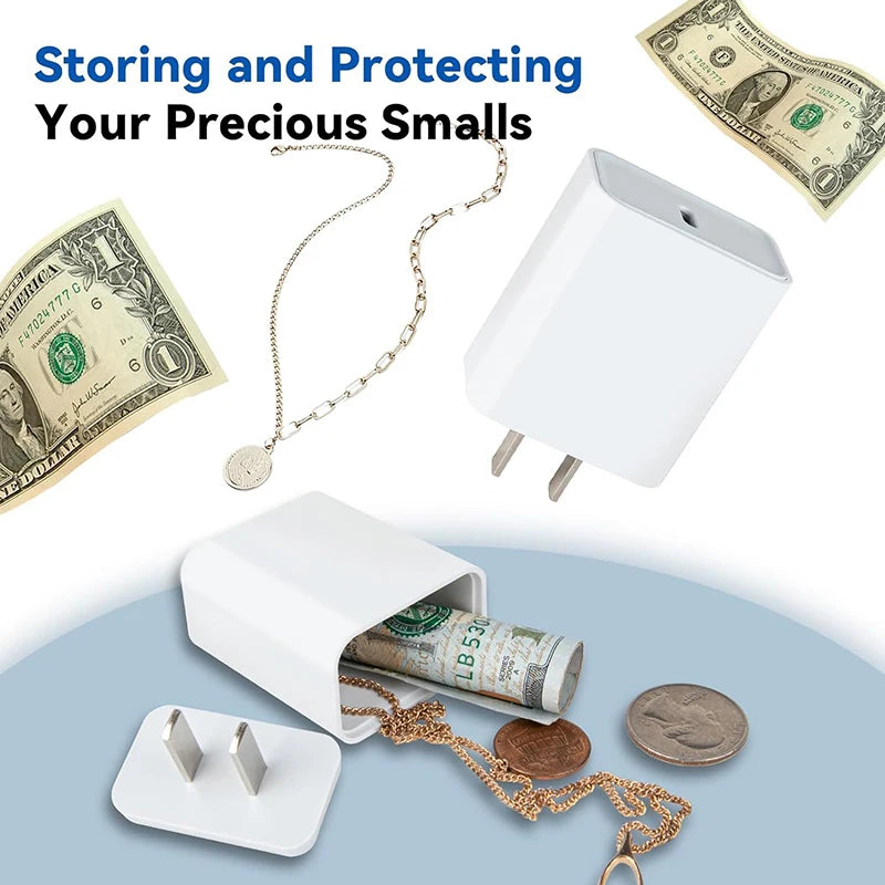 Hidden Charger Safe – Secret Stash Box for Keys, Cash & Jewelry