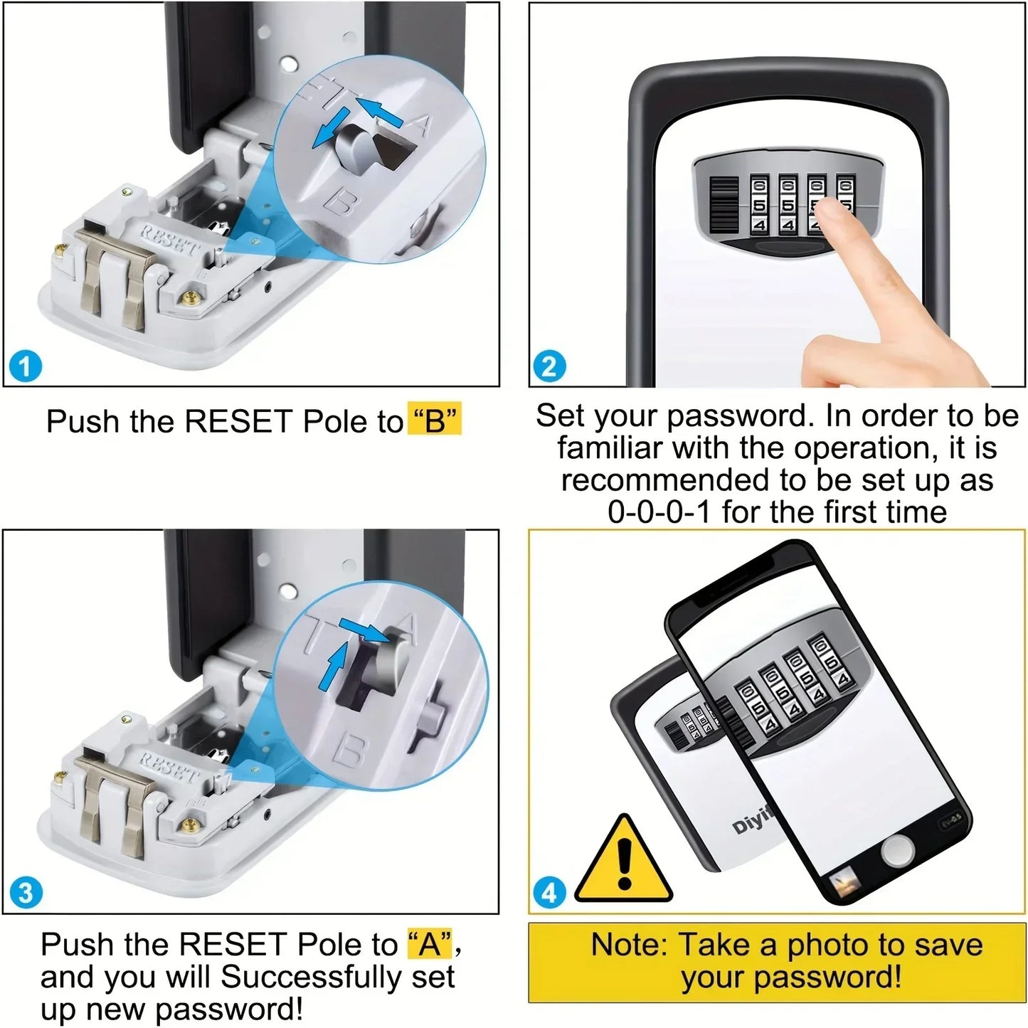 Ultra-Secure Key Lock Box – Flip Top Safe for Keys, Travel & Emergency Access