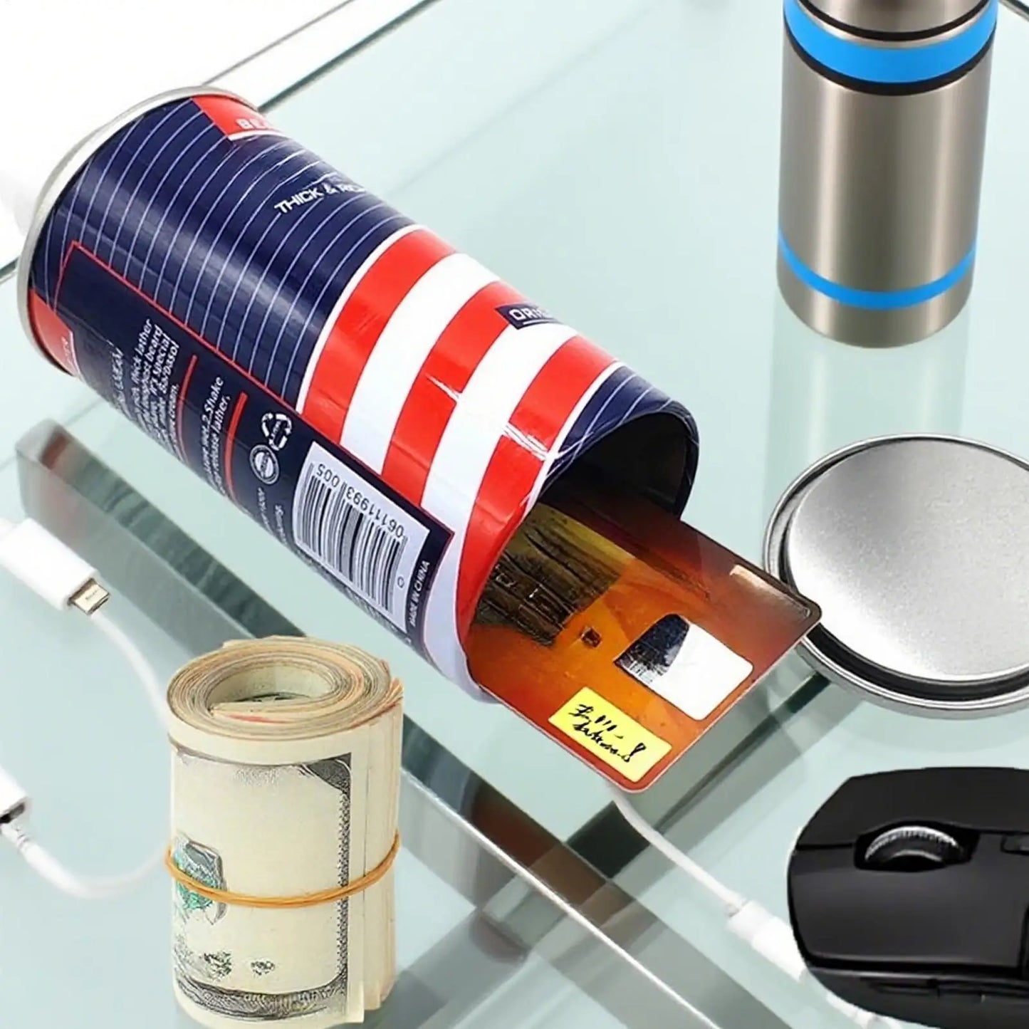 Portable Diversion Safe – Hidden Can Secret Storage for Cash, Keys & Jewelry (Travel & Home Security)